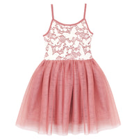 #TL2207006 Dusty Rose Butterfly Lace Tutu Dress