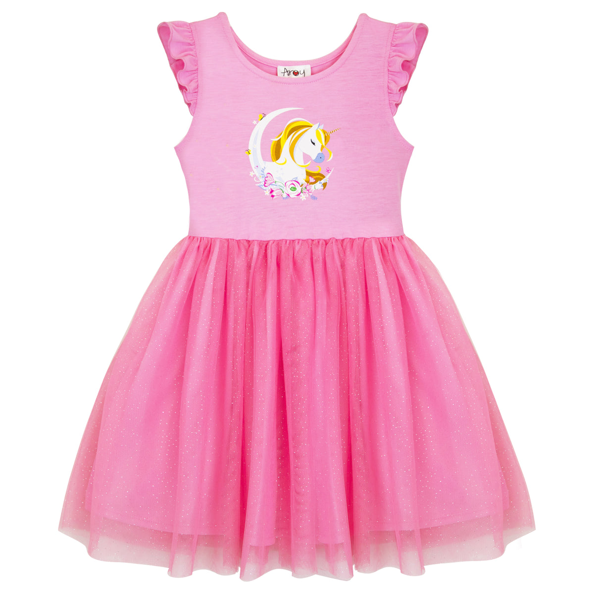 #TU2206014 Girls' Floral Unicorn Tutu Dress
