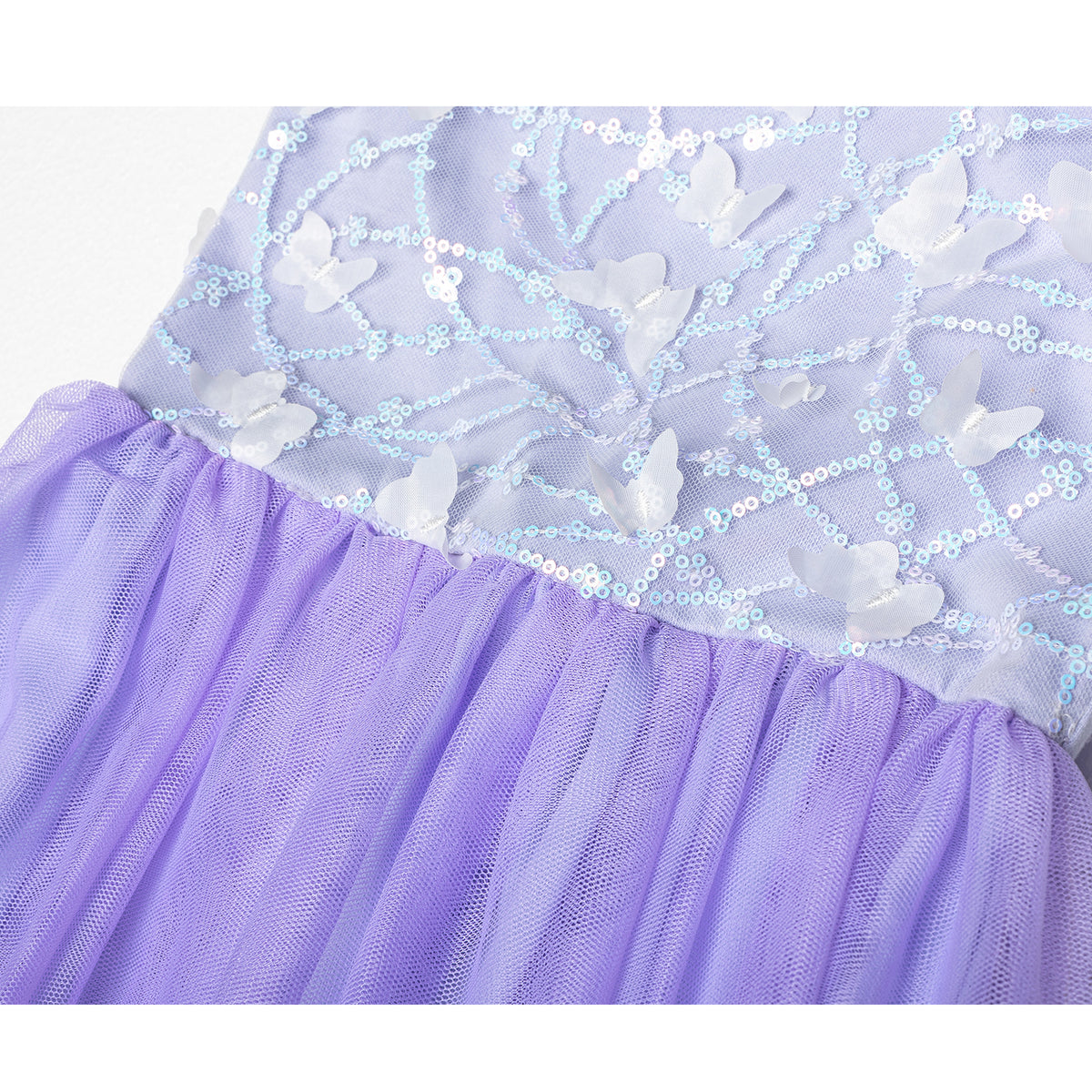 #ZP2204007  Girls' 3D Sequin Butterfly Tutu Dress - Sleeveless Easter Birthday Party Princess Tulle Dress for Toddler & Little Girls (Ages 3–7 Years)