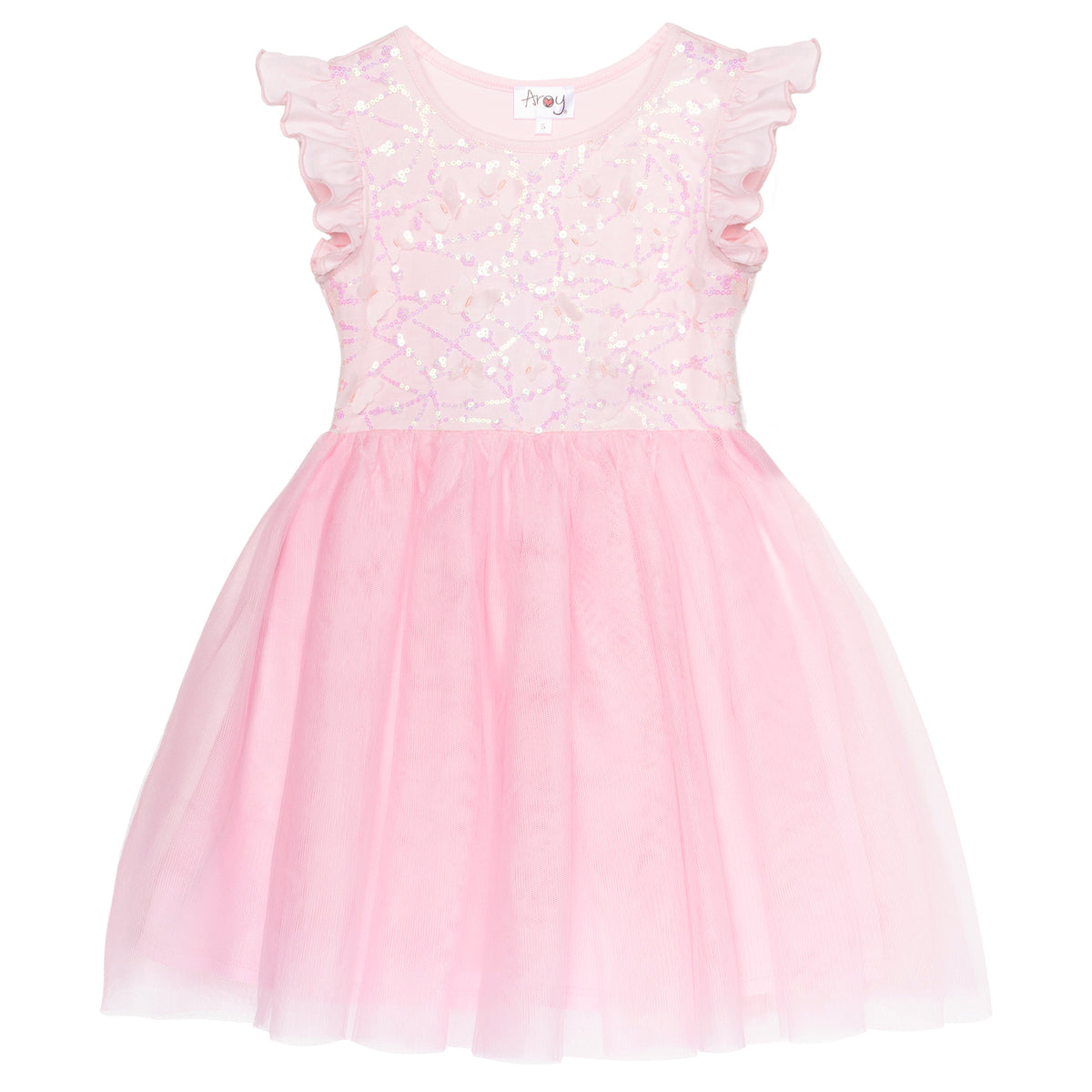 #ZP2204007  Girls' 3D Sequin Butterfly Tutu Dress - Sleeveless Easter Birthday Party Princess Tulle Dress for Toddler & Little Girls (Ages 3–7 Years)