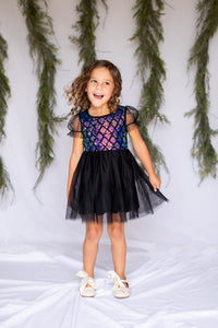 #ZP2204005 Girls' Mermaid Sequin Tulle Dress