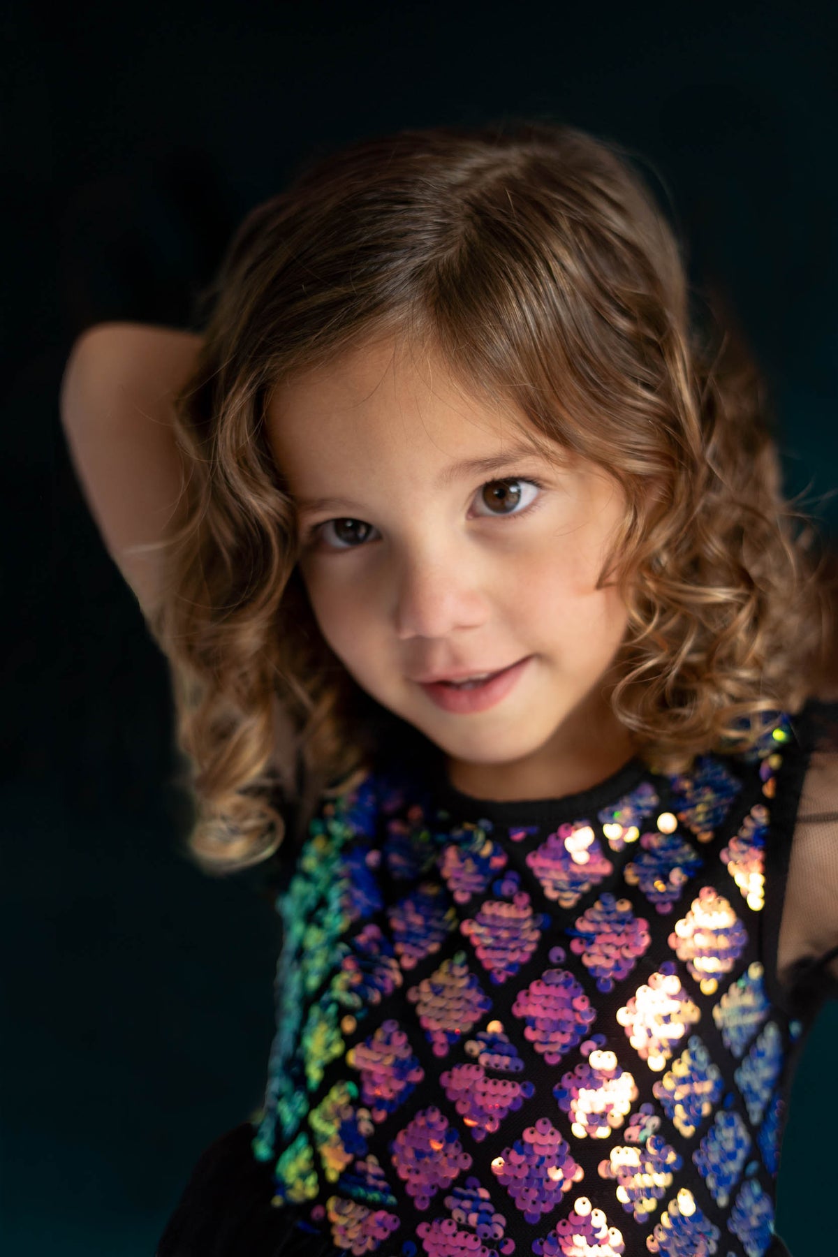 #ZP2204005 Girls' Mermaid Sequin Tulle Dress