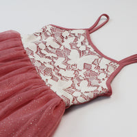 #TL2207006 Dusty Rose Butterfly Lace Tutu Dress