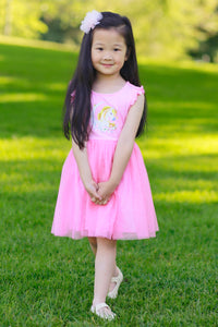 #TU2206014 Girls' Floral Unicorn Tutu Dress
