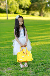 #ZP2204009  Girls' White Sequin Flower Dress