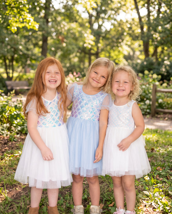 #ZP2204005 Girls' Mermaid Sequin Tulle Dress