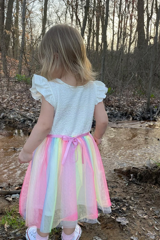 #AF22002 Rainbow Tutu Dress