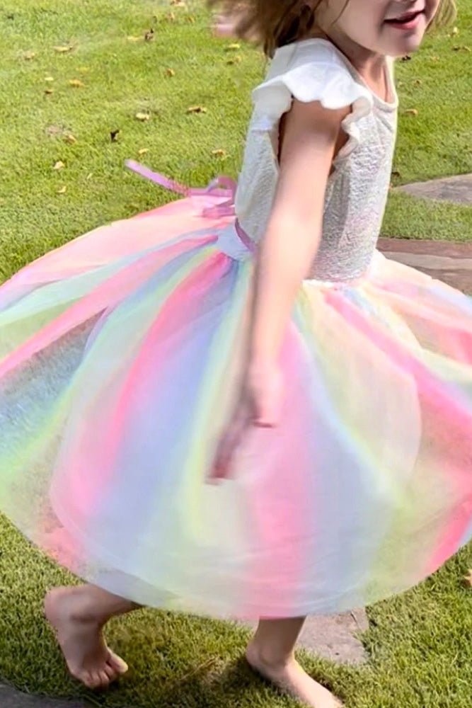 #AF22002 Rainbow Tutu Dress