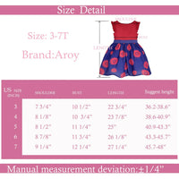 #AF22OO5 Girls’ Blue & Red Sunflower Bow Dress