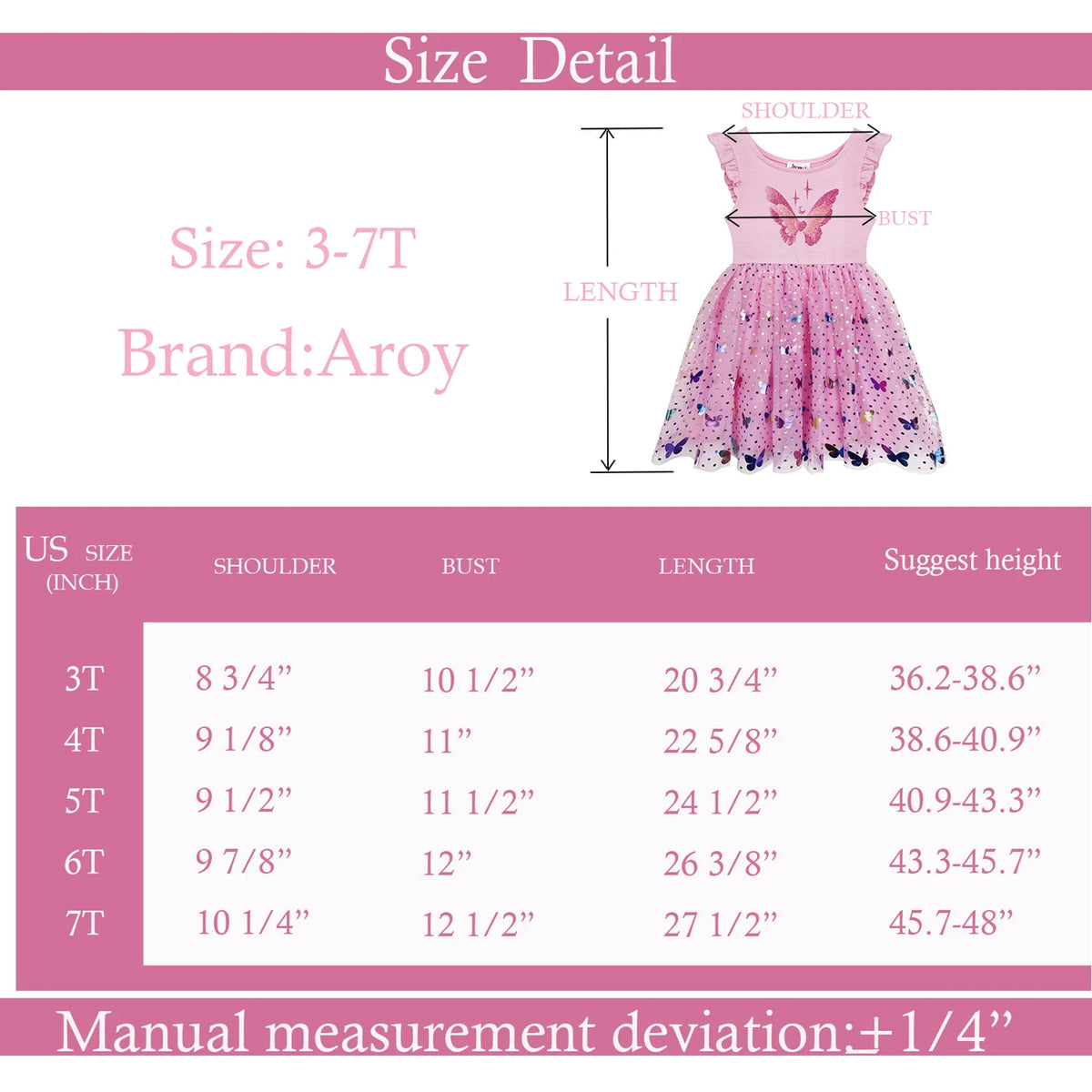 #AF22007 Pink Butterfly Tutu Dress