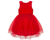 #AF22006 Girls' Red Sequin Tulle Dress