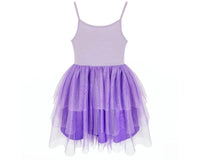 #AF22009 Girls Purple Tutu Dress, Rainbow Cloud Ballerina