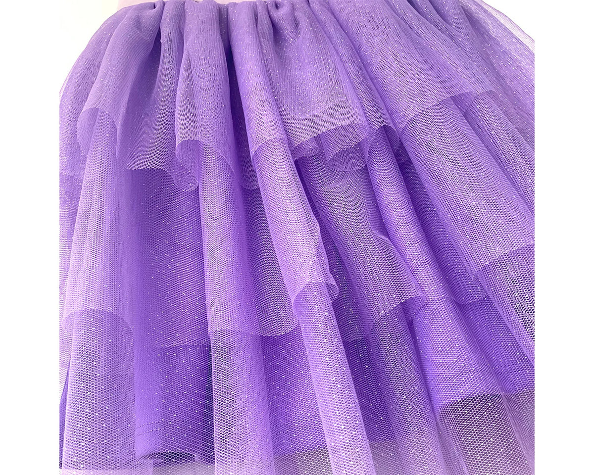 #AF22009 Girls Purple Tutu Dress, Rainbow Cloud Ballerina