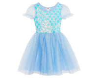 #ZP2204005 Girls' Mermaid Sequin Tulle Dress