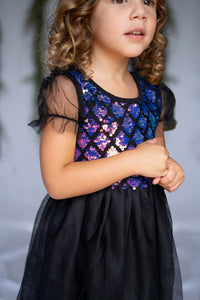 #ZP2204005 Girls' Mermaid Sequin Tulle Dress