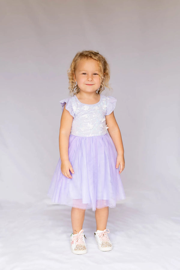 #ZP2204007  Girls' 3D Sequin Butterfly Tutu Dress - Sleeveless Easter Birthday Party Princess Tulle Dress for Toddler & Little Girls (Ages 3–7 Years)