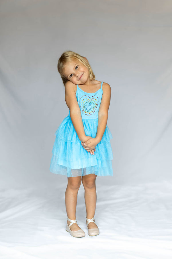 #AF22008 Girls' Heart Tutu Dress