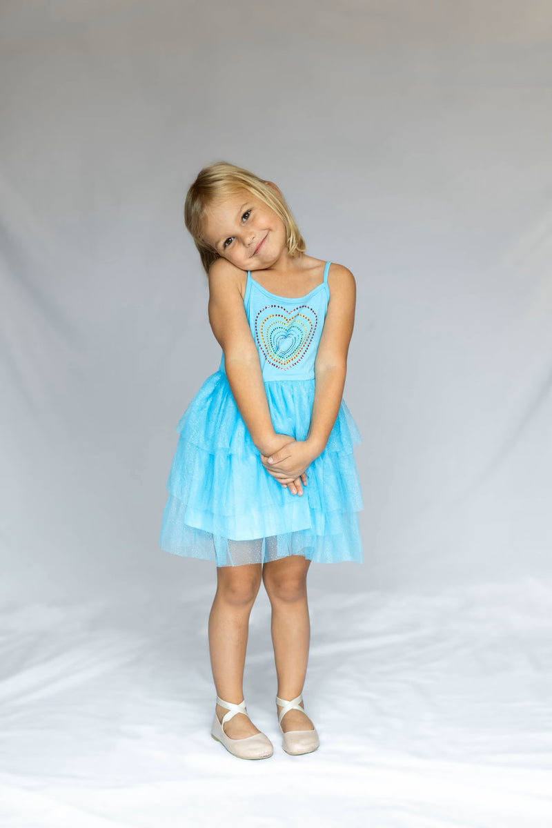 #AF22008 Girls' Heart Tutu Dress