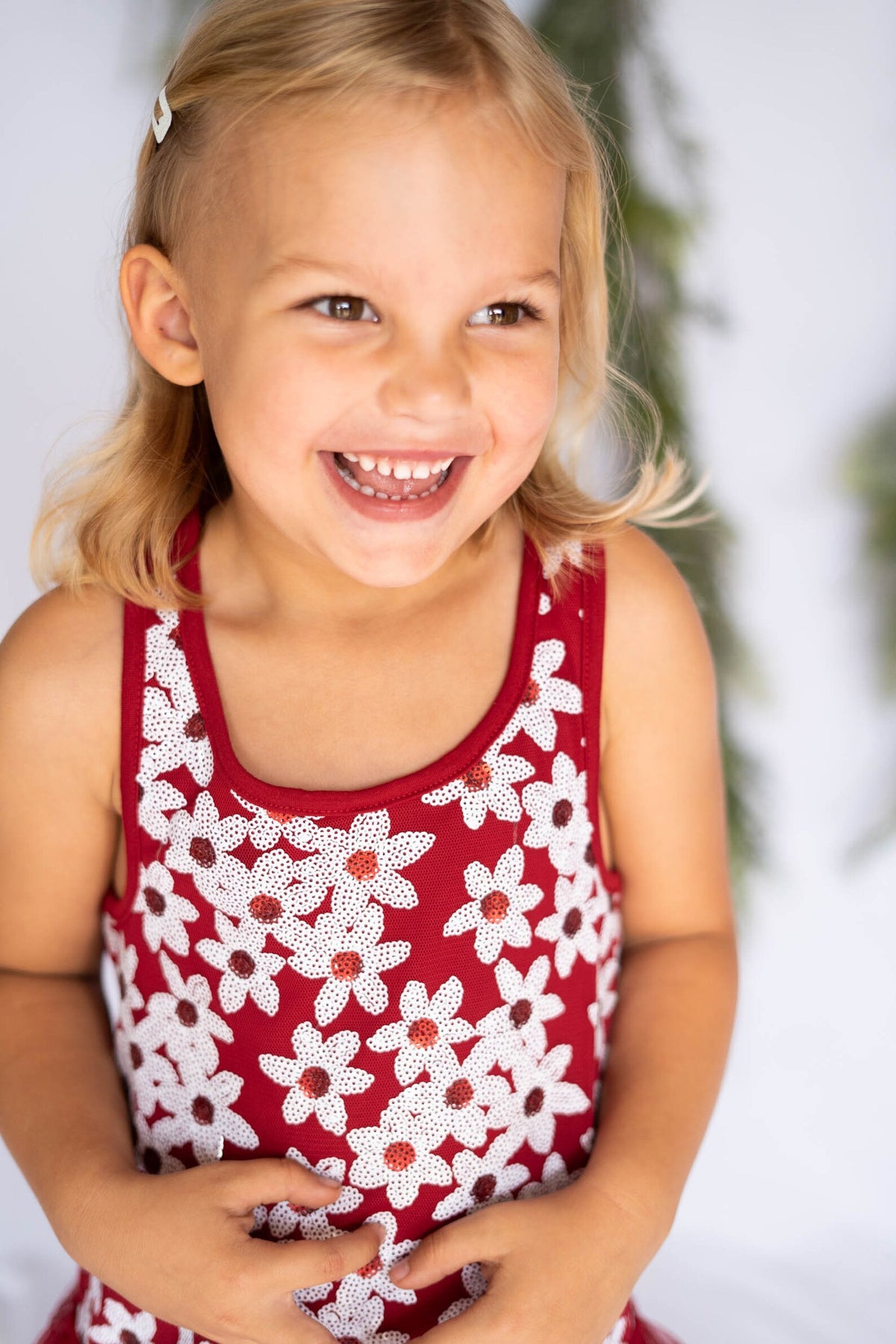 #ZP2204006 Girls' Sequin Daisy Tutu Dress