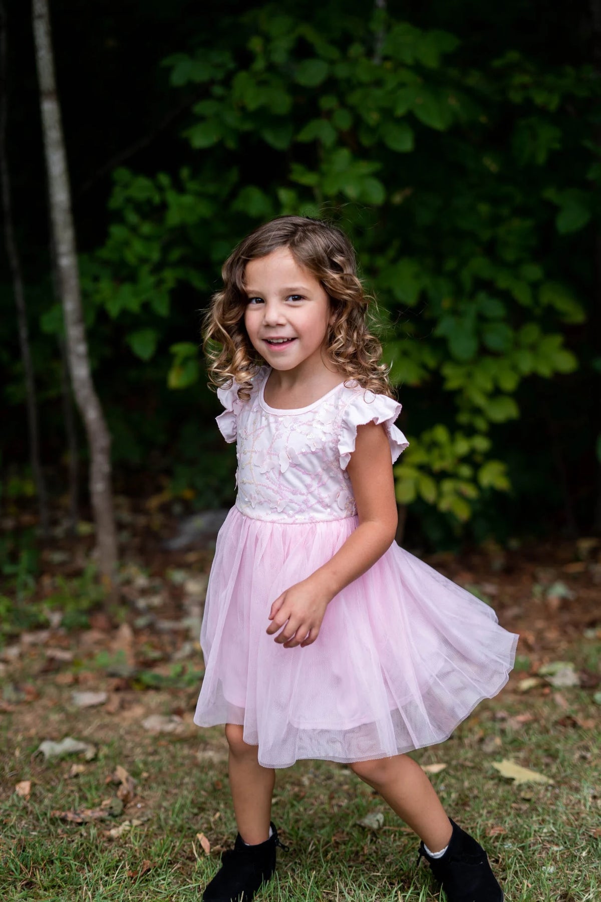 #ZP2204007  Girls' 3D Sequin Butterfly Tutu Dress - Sleeveless Easter Birthday Party Princess Tulle Dress for Toddler & Little Girls (Ages 3–7 Years)