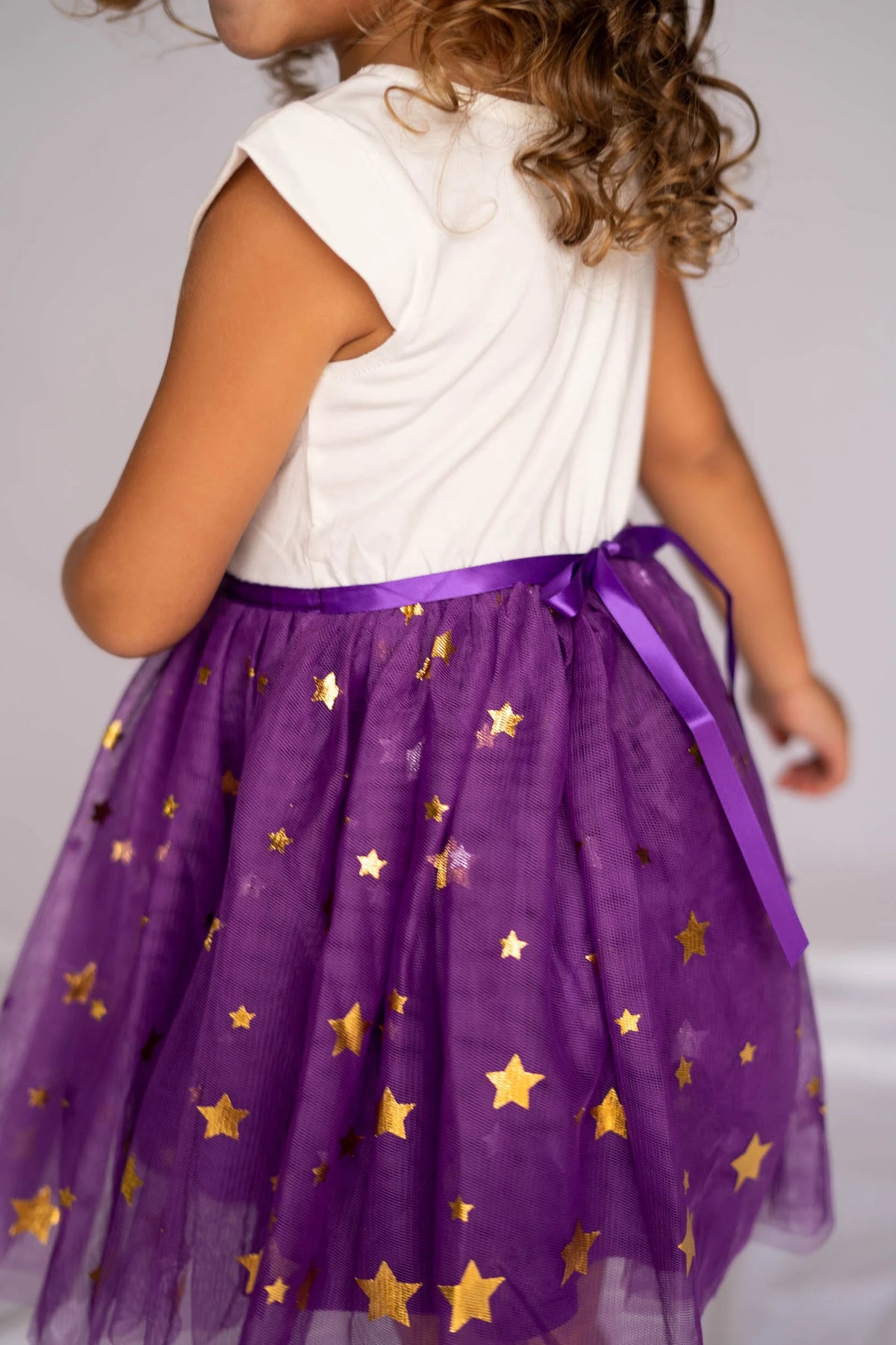 #AF22003 Girls Purple Unicorn Tutu Dress