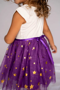 #AF22003 Girls Purple Unicorn Tutu Dress