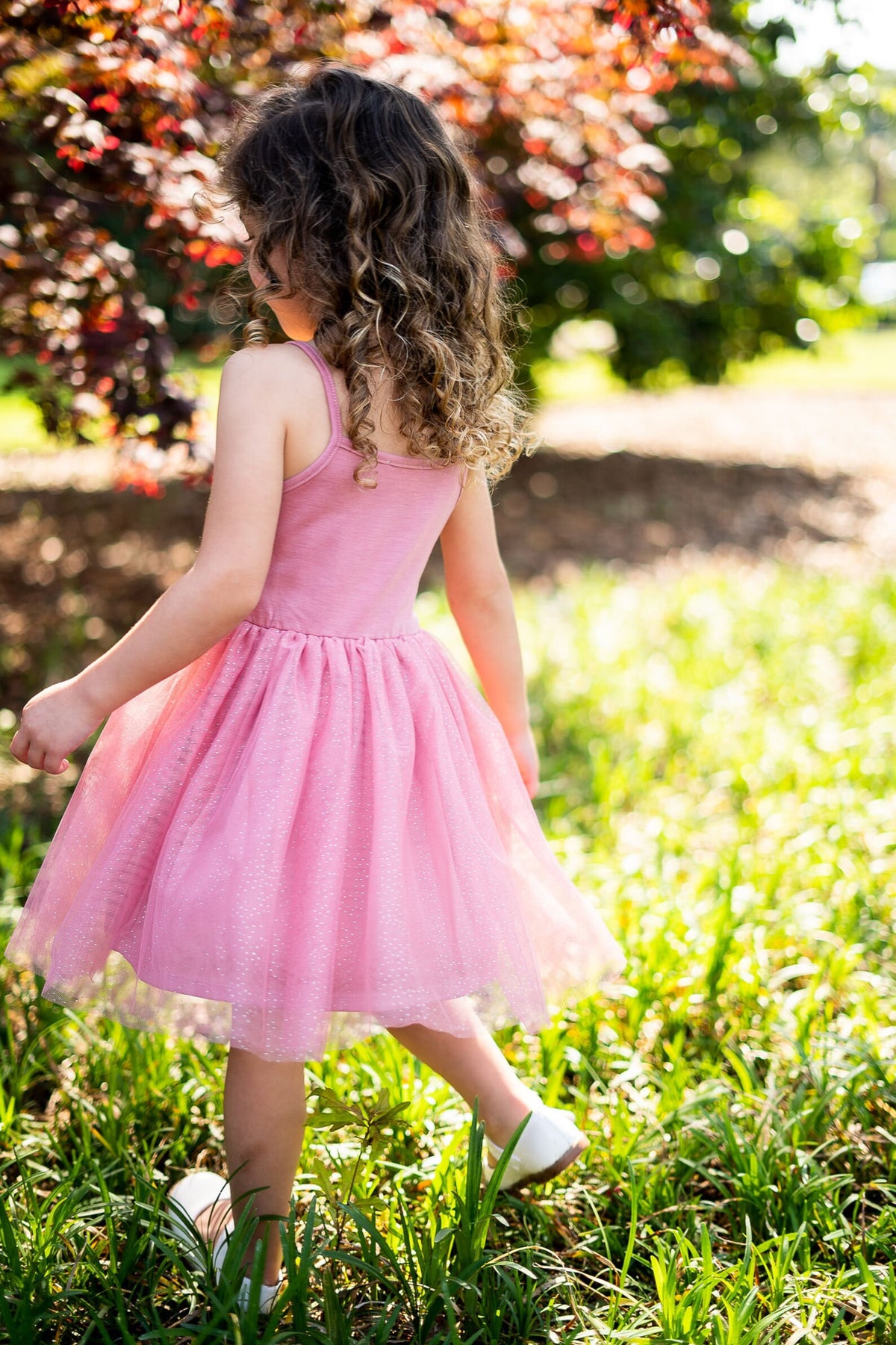 #TL2207006 Dusty Rose Butterfly Lace Tutu Dress